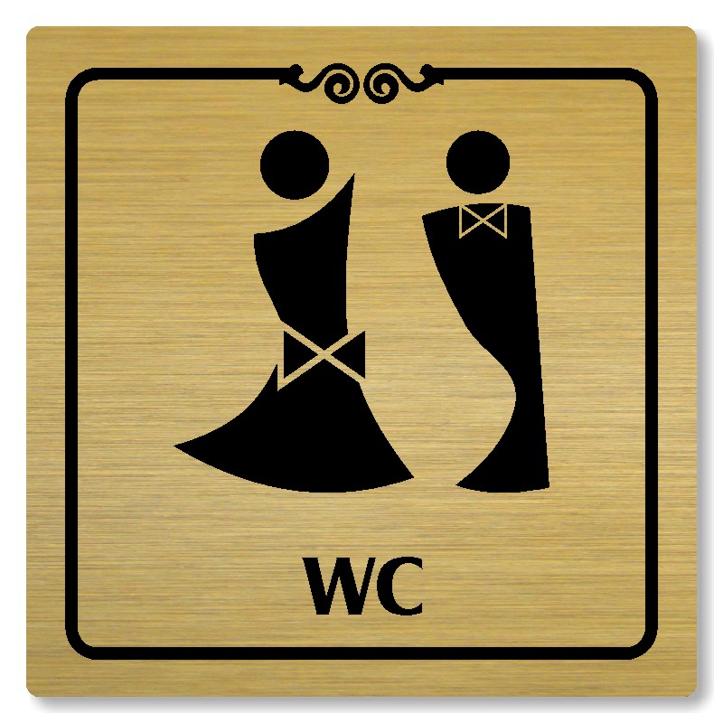 WC společné, 118x118mm, zlatá, Texas